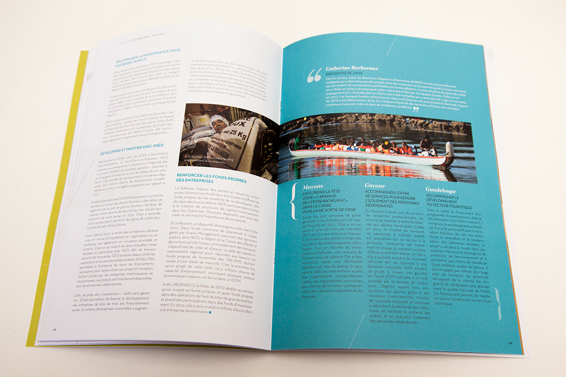 AFD - Publications institutionnelles 2012 pour Agence Française de Développement