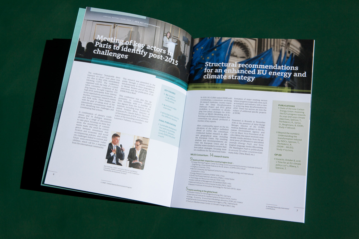 Rapport d’activités de l’IDDRI 2016 pour IDDRI - INSTITUT DU DÉVELOPPEMENT DURABLE ET DES RELATIONS INTERNATIONALES