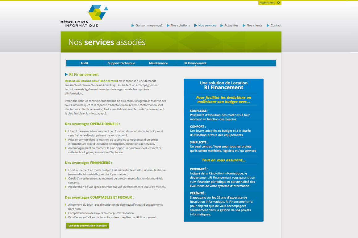 Identité visuelle Résolution Informatique pour Résolution Informatique