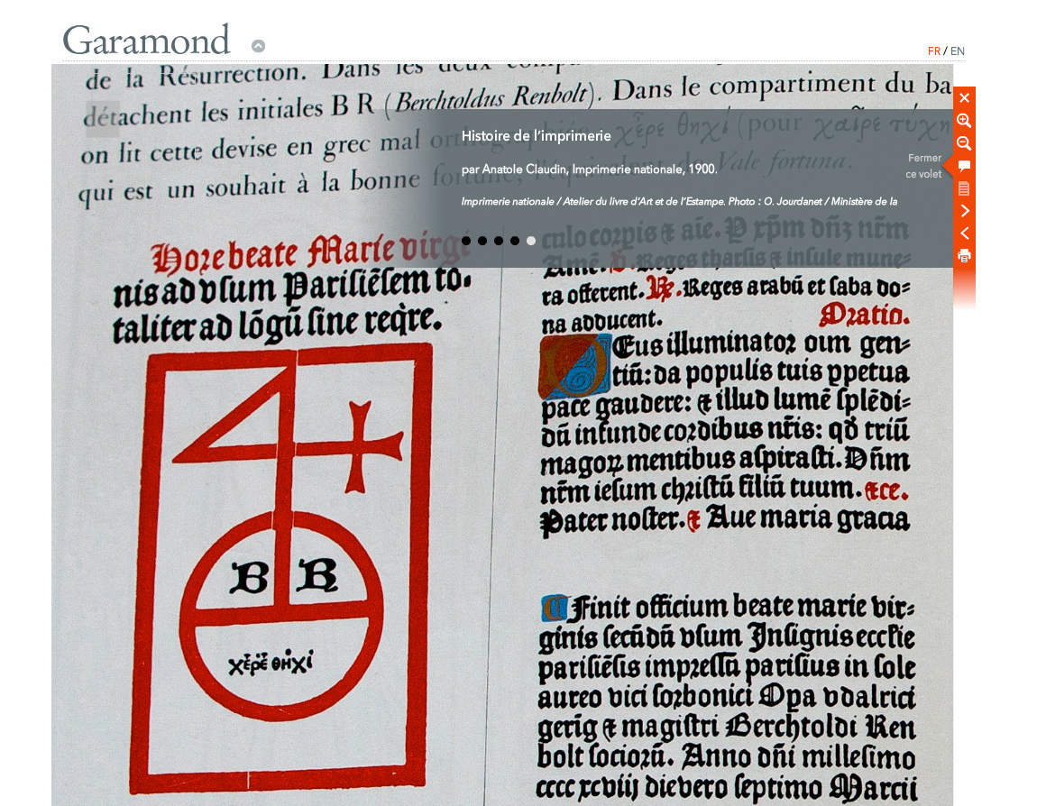 Garamond – site web encyclopédique pour Ministère de la culture et de la communication