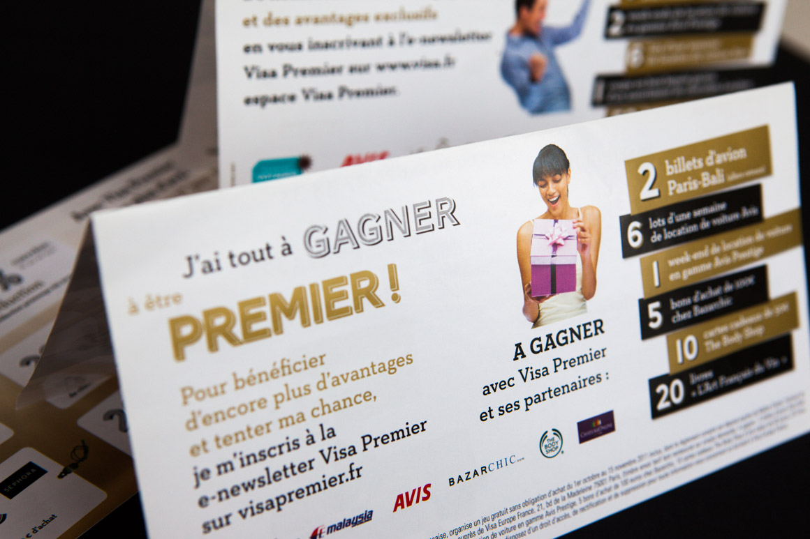 Publications promotionnelles Visa Premier pour Visa